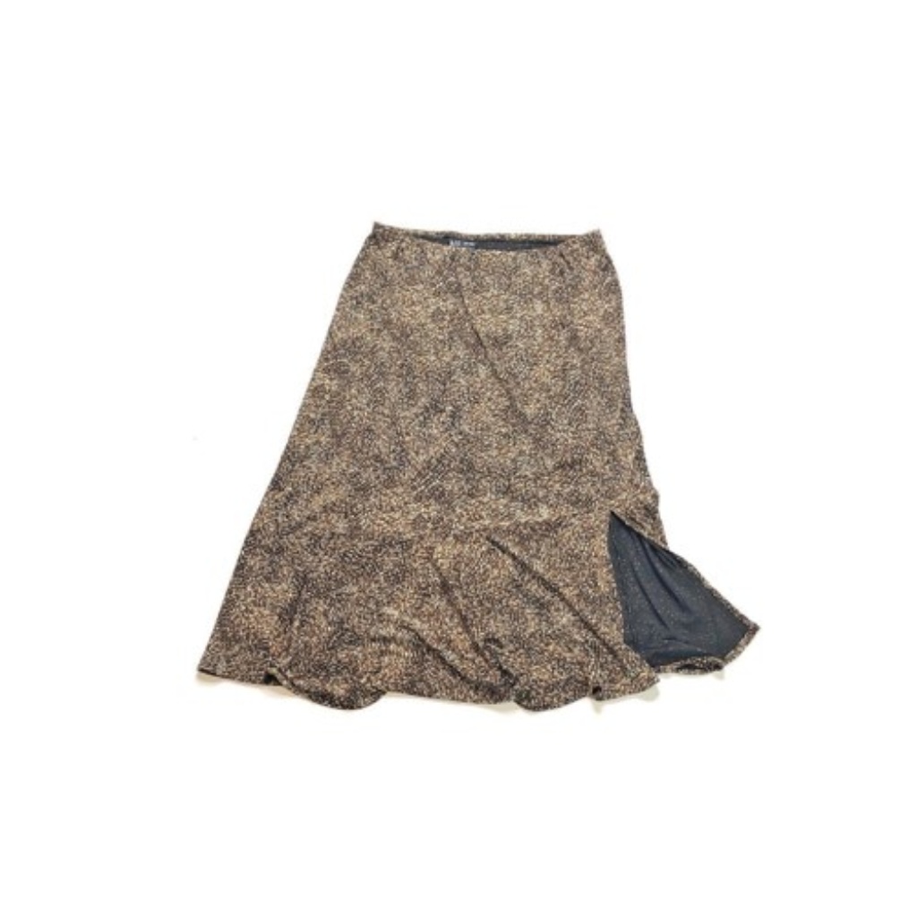D.F.A New York Women’s Brown Stretch Maxi Skirt Size Large